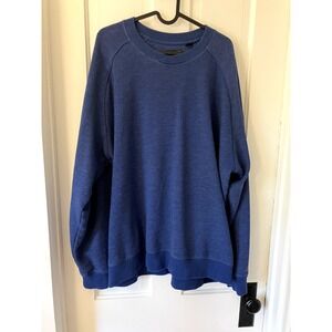 Greg Norman Pullover Sweater Men's Size XXL Blue Crew Neck Golf Preppy Soft
